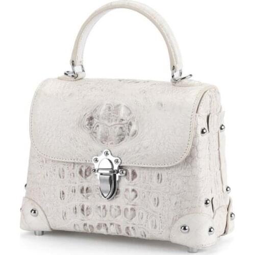 Dongou Siam crocodile Female bag Single shoulder bag small handbag fashion bag Genuine crocodile leather women handbag