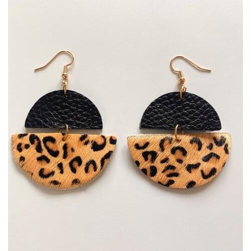 Statement Earrings Jewelry Women Vintage Unique Geometric Textured Water Drop Simple Retro Bohemian Hair Leather Earrings