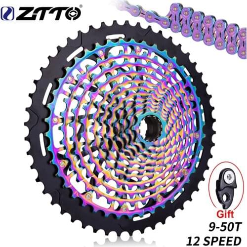 ZTTO new mtb bike ultimate Cassette 12 Speed 9-50T XD Rainbow ULT Cassette Ultralight 12s Cassette 1299 k7 Colorful bike parts