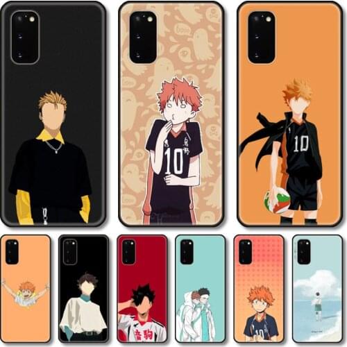 Haikyuu volleyball Phone Case For Samsung Galaxy Note S21 20 10 9 E Lite UW Ultra 5G PRO Black Shell Cover