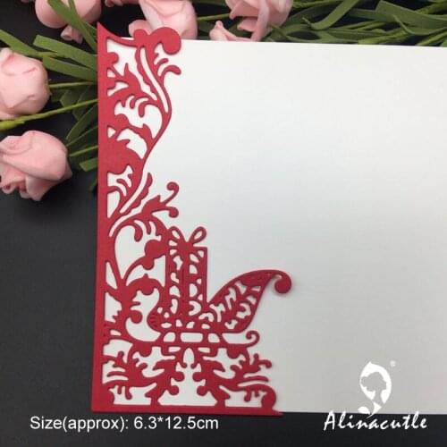Metal Cutting Die Cut Christmas Snowflake Sled Border Alinacraft Scrapbook Paper Craft Handmade Card Punch Art Knife Cutter Die