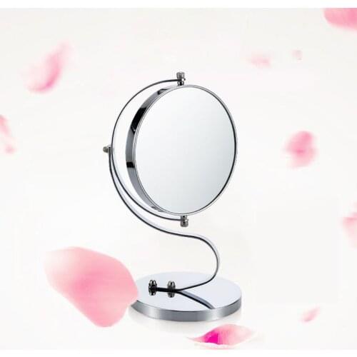 Cute & Curvy Double-Sided Magnifying Makeup Mirror Table Mirror w/1 x 3x Magnification Vanity Countertop, 7-Inch