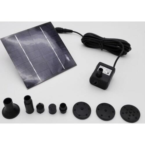 DC 7V 1.2W Mini Solar Water Pump Fountain 150L/H Brushless Motor Solar Fountain