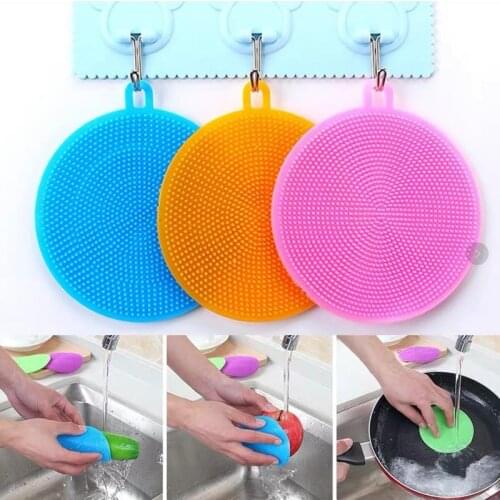 Multifunction Magic Silicone Dish Bowl Cleaning Brush Scouring Pad Pot Pan Wash Brushes Kitchen Household Cleaner Washing Tool
