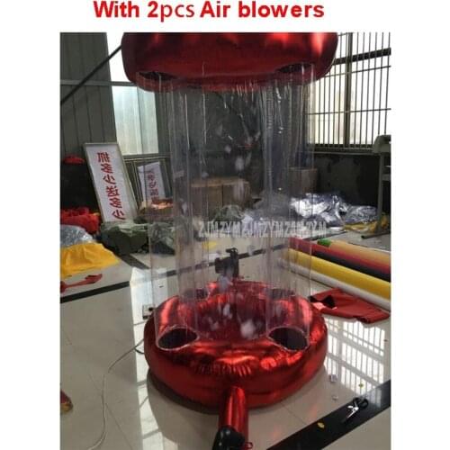 Oxford Inflatable Money Catch Ballons Machine Cute Cartoon Design For Promotion Money Collection Game Tool With 2pcs Air blower