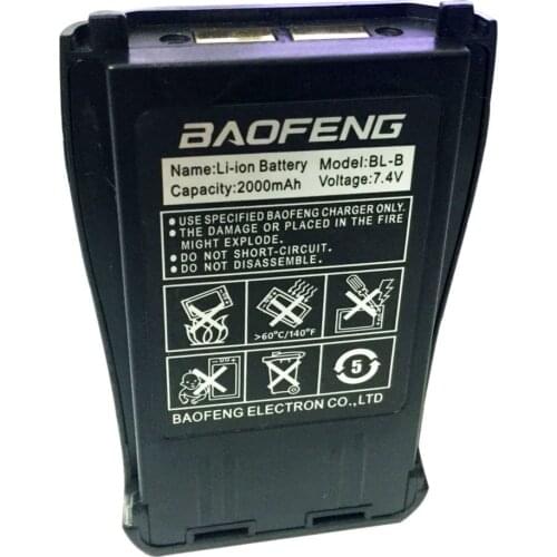 Original baofeng uv-b5 uv-b6 battery BL-8 2000mah walk talkie parts 7.4V for dual band pofung UV-B5 two way radio bao feng acce
