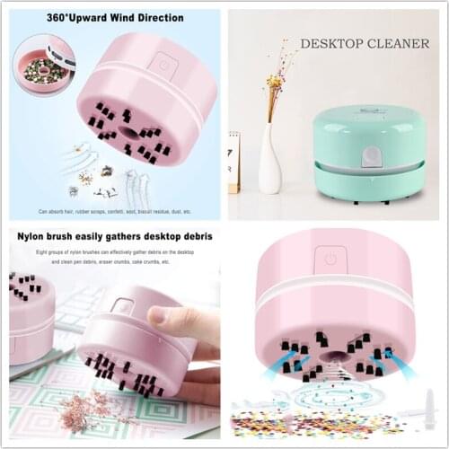 Mini Desktop Portable Vacuum Cleaner Mobile Wireless Cleaner Hand-held Cleaner Household Appliances Table Dust Sweeper Dropship