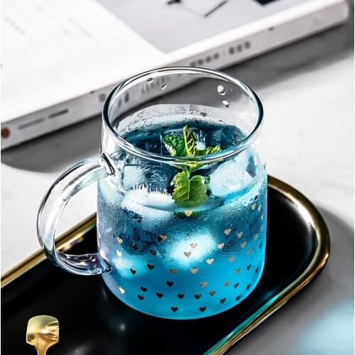 Simple Transparent Glass Cup Coffee Mug Kawaii Drinking Whiskey Milk Juice Water Latte Glass Cups Nordic Verre Drinkware DF50BLB