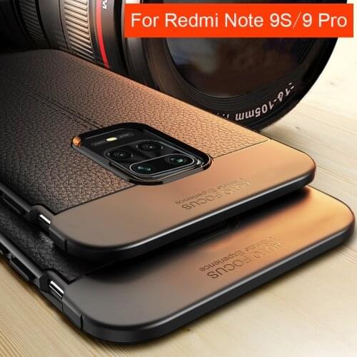 KEYSION Silicone Shockproof Case for Redmi Note 9 Pro Max Note 9s 8 Pro Ltchi Pattern Phone Cover for Xiaomi Mi 10 Pro Mi 9T Pro