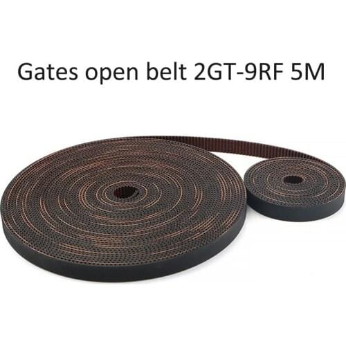 GATES-LL-2GT-9RF 3D Printer 2GT Belt Open Fiberglass Reinforced Rubber GT2 Timing Belt 2GT-9 Length 2M 5M Width 9mm
