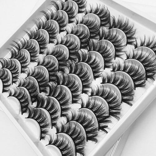 NEW 18Pairs 3D Mink Lashes Natural Mink False Eyelashes Dramatic Volume Fake Eyelash Extension Faux Cils Wholesale Makeup Tools