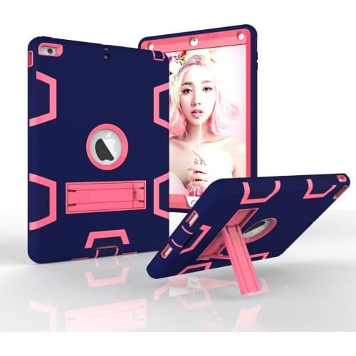 Heavy Duty Armour Shockproof Hard PC Soft Silicone Skin Back Cover Case For IPad5 6 air2 air pro9.7 2017 Tablet Funda Capa #S