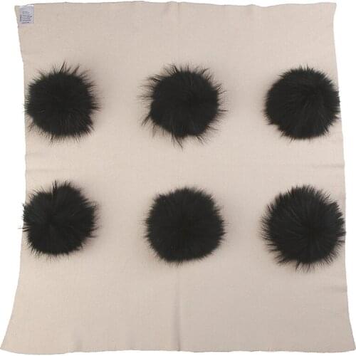 Newborn Kids Baby Warm Cashmere Swaddling Blanket Travel Sleeping Blanket With six 15-centimeter pompons Bedding Swaddles Wrap