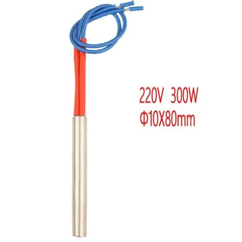 Isuotuo 10 pcs of 10X80mm 250W Cartridge Heater Tubular Element Heating Element Mould Wired Cartridge Machine Part