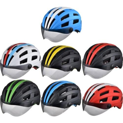 Adult Bike Helmet Cycling Helmets Mountain Road Bicycle Helmets with Goggles for