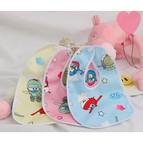 Waterproof Baby Bibs Cartoon 100% Natural Pure Cotton Bibs Soft Newborns Bibs Infant Smock Burp Cloth Feeding Saliva Towel New