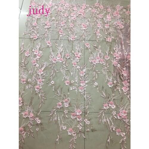 Mixed color embroidery hot diamond craft pink flower feather used for wedding dress fashion stage