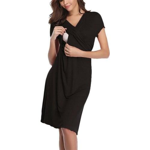 Explosions summer clothing ladies mother multi-functional maternity clothes casual short-sleeved dress nursing clothes