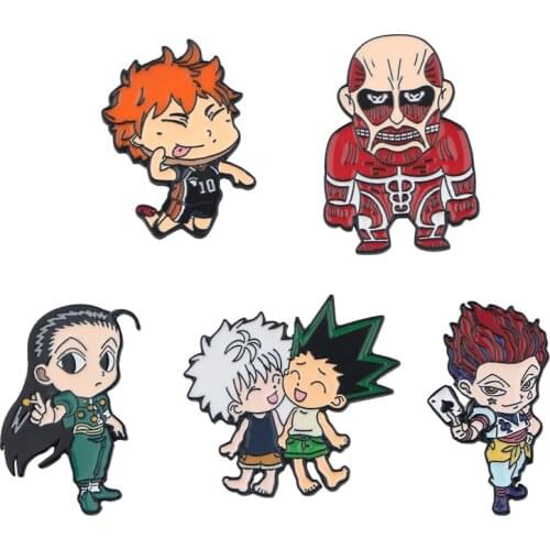 YA274 Cartoon HaikyuThe Hunter Enamel Pin Custom Cool Animal Brooches Bag Lapel Pin Cartoon Badge Jewelry Gift for Friends