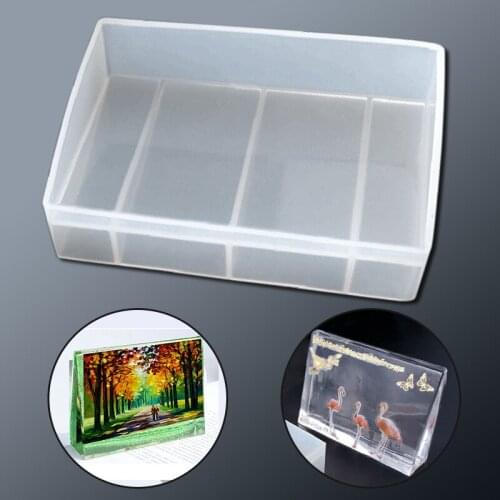 1pc Clear Silicone Mold DIY Handmade Resin Epoxy Mold Rectangular Photo Frame Mold Jewelry Tools Resin Molds
