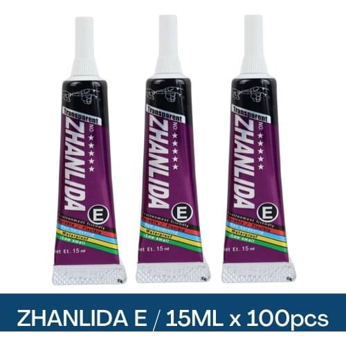 100PCS 15ML Zhanlida E Adhesive Telephone Glass Glue Repair Point Diamond Jewelry Glue Mobile Phone Touch Screen