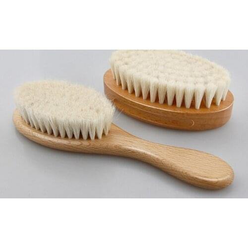 2Pcs Baby Care Hair Brush Newborn Wooden Brush Hairbrush Infant Head Massager