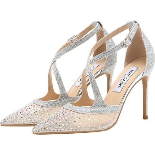 2021 Hot Sales Sexy Pumps Stiletto Sweet Women Heels Wedding Shoes Women Sandals 10 cm