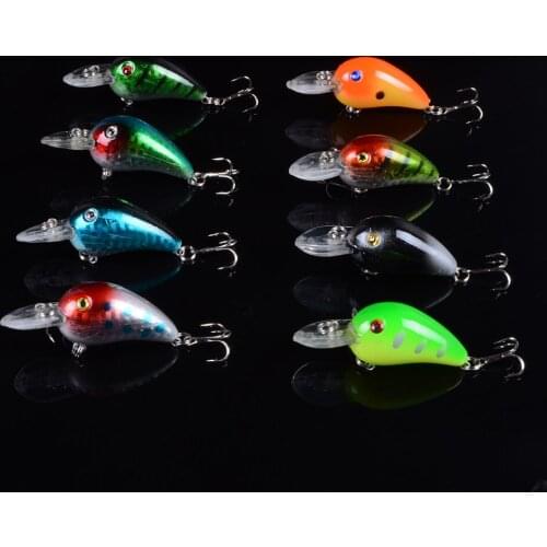 8 Colors Small Crankbait Lifelike Fishing Lure Unique Body texture Fish Bait Hard Wobbler Tackle pesca 6cm 5.8g With 3D Eyes