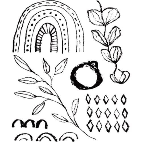 Flower stamp Clear Stamps for Scrapbooking Transparent Silicone Rubber DIY Photo Album Decor 1050