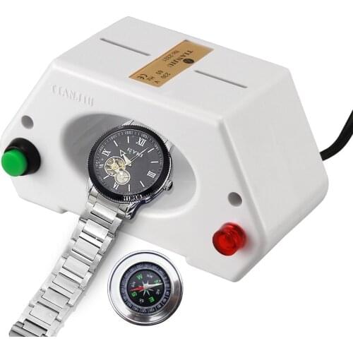 Double Functions Watch Demagnetizer Machine Magnetize Tool Watch Repair Tools EU/US Plug With compass For Watchmaker