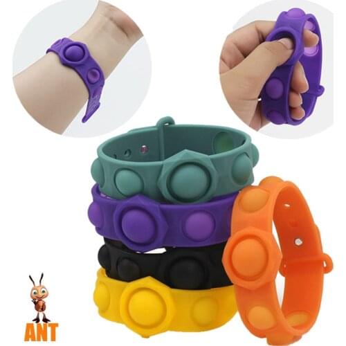 Fidget Toy Push Bubble Wristband Pops Sensory Toys Decompression Toys Puzzles Anti-stress Wristband Childrens Toys
