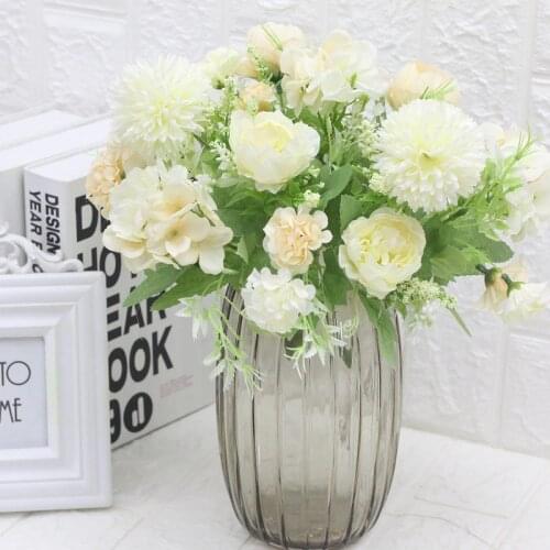 Artificial flower Nordic chrysanthemum peony hydrangea High-grade silk cloth false blossom