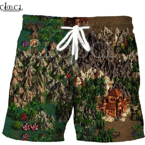 CLOOCL Classic Game Heroes of Might & Magic Fashion Summer Shorts 3D Print Harajuku Elastic Waist Casual Short Pants