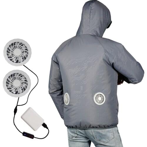 Summer Cooling Hiking Jackets For Men Women Smart USB Fan Air Conditioning Clothes Outdoor Working Fishing Cooling Anti-UV Coat