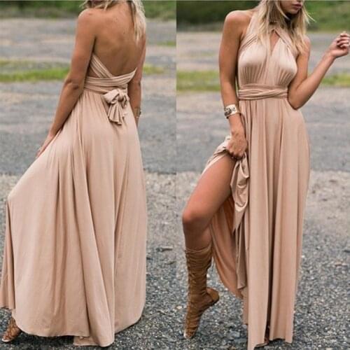 Summer Womens Dresses 2021 Casual Elegant Plus Size Maxi Sexy Laced Backless Bandage Evening Party Prom Long Dress for Women