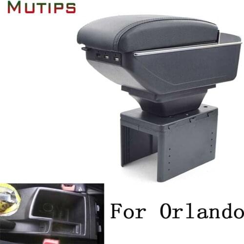 Mutips for For Chevrolet Orlando accessories armrest leather arm rest storage box car-styling decoration interior 2008 - 2016