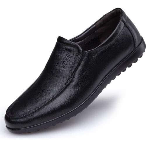 Mens Loafers Genuine Leather Male Shoes New Winter Men Leather Shoes Casual Men Loafers Flats Shoes Moccasins