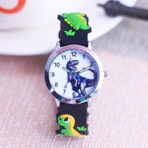 New Arrival High Quality 3D Cartoon Silicone Dinosaur kids Watch Children Girls Boys Students Wristwatches Relogio Kol Saati