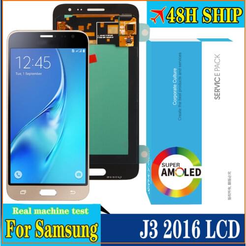 100% Original Amoled 5.0'' Display for Samsung Galaxy J3 2016 J320 J320A J320F Full LCD Touch Screen Digitizer Repair Parts