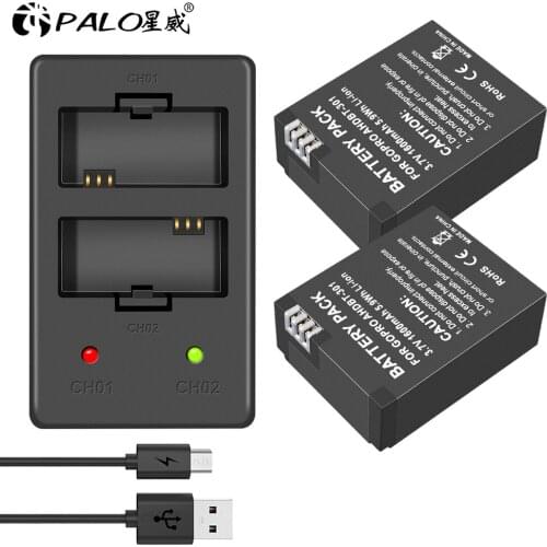 PALO Original for GoPro Hero3 AHDBT-301 hero 3 camera battery for go pro AHDBT-301 action camera accessories AHDBT301 charger