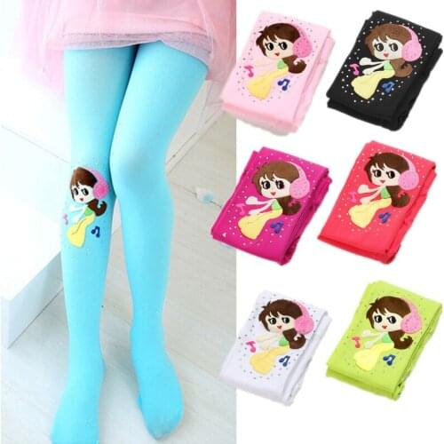 2016 Autumn velvet Doll Pattern Candy Colors Kids tights for girls tights 3-10 year Girls Pantyhose Stocking