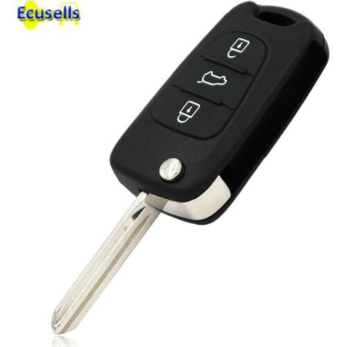 Flip Remote CASE Key Shell 3 BUTTON For KIA SORENTO SPORTAGE CERATO RIO HYN14 UNCUT BLADE