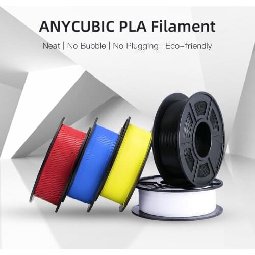 ANYCUBIC PLA Filament 1.75mm Plastic For 3D Printer Mega Series 1kg/Roll Optional Rubber Consumables Material for Printing