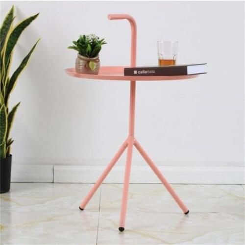 45*68CM Portable handled tea table stoving varnish Iron art side table Coffee table
