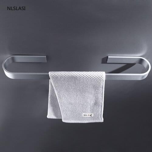 Simplicity Aluminum Tower HangerSingle Shot Kitchen Utensils Restroom Accessories Punch-free Towel Storage Hardware Pendant