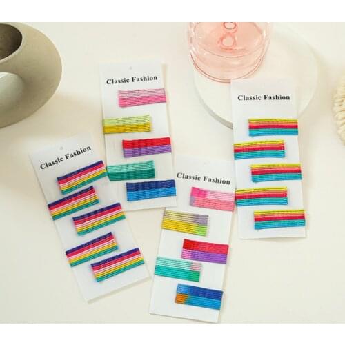 50pcs Hairpins Wedding Barrette Candy Color Girls Fixed Bangs Side Wire Word Folder Hair Accessories for Women