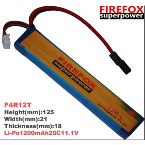 1pcs 100% Orginal Firefox 11.1V 1200mAh 20c LiPo Li-Po Li-Polymer Battery 25C Drop shipping