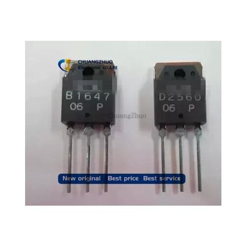 10PCS free shipping B1647 D2560 2SB1647 2SD2560 (5PCS* B1647+5PCS* D2560 ) amplifier pair tube Used