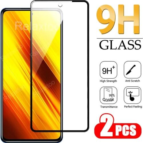2PCS Screen Protector on for Xiaomi Poco X3 NFC Tempered Glass for Xiaomi Poco X3 NFC Protective glass on for Xiaomi Poco X3 NFC