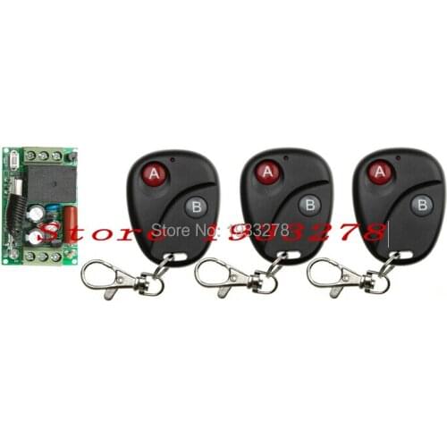 2015 New Remote Control Switch 315/433 mhz Light Lamp LED Wireless Controller AC 220V 1CH 10A Receiver &3Transmitter